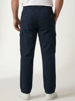 Be Board Pantaloni cargo da uomo in cotone - blu scuro