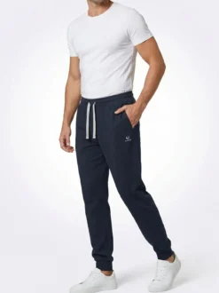 Be Board Pantaloni sportivi da uomo con coulisse e polsini - blu scuro
