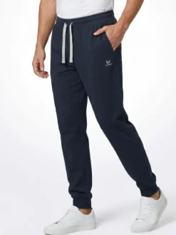Be Board Pantaloni sportivi da uomo con coulisse e polsini - blu scuro