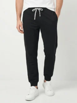 Be Board Pantaloni sportivi da uomo con coulisse e polsini - nero