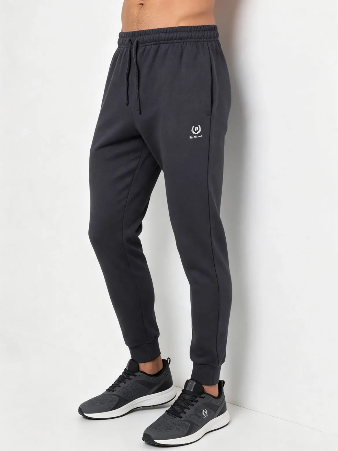Be Board Pantaloni sportivi da uomo in felpa con polsini