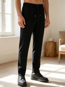 Be Board Pantaloni uomo in misto lino con coulisse