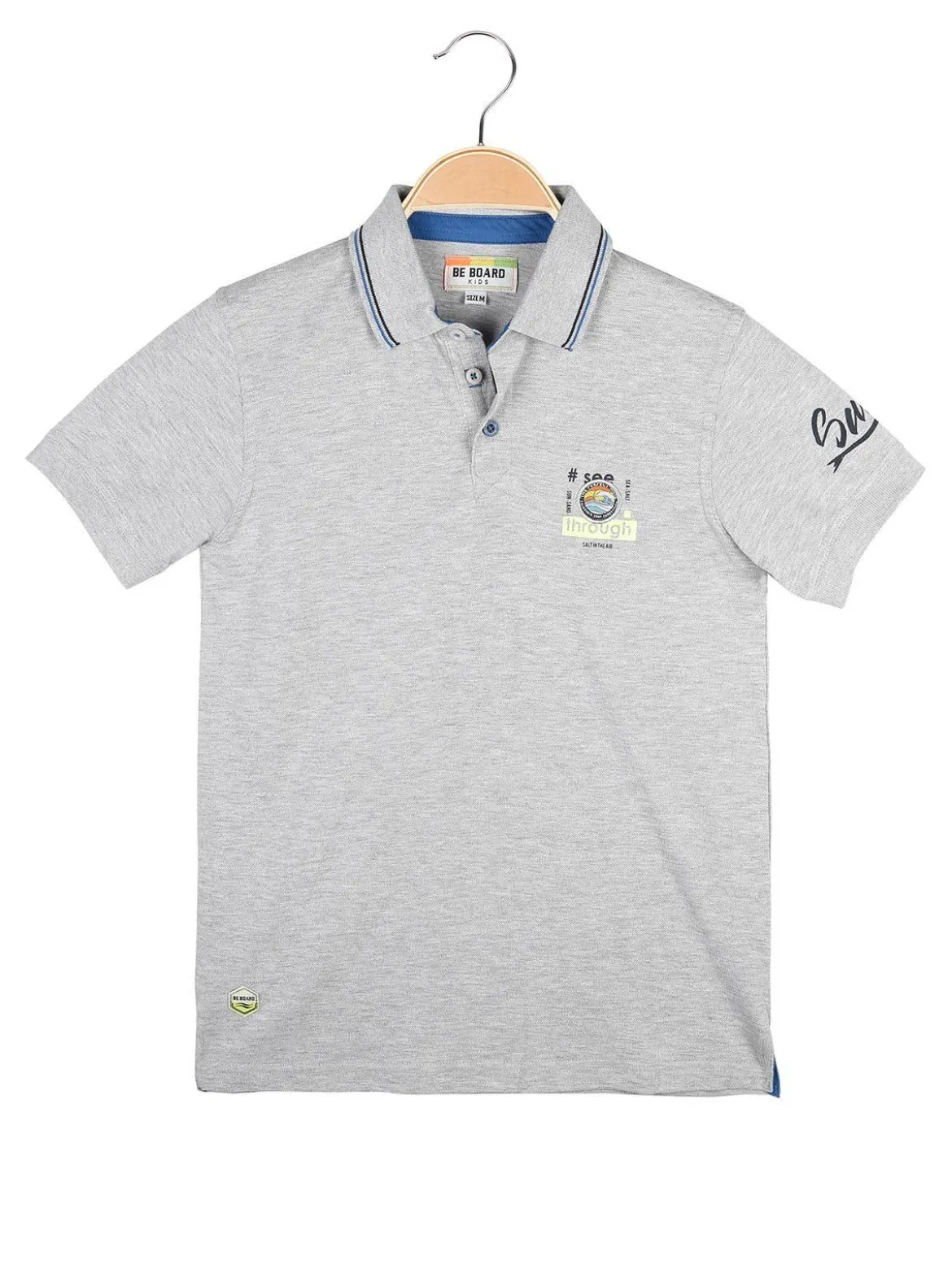 Be Board Polo da bambino a manica corta con scritta