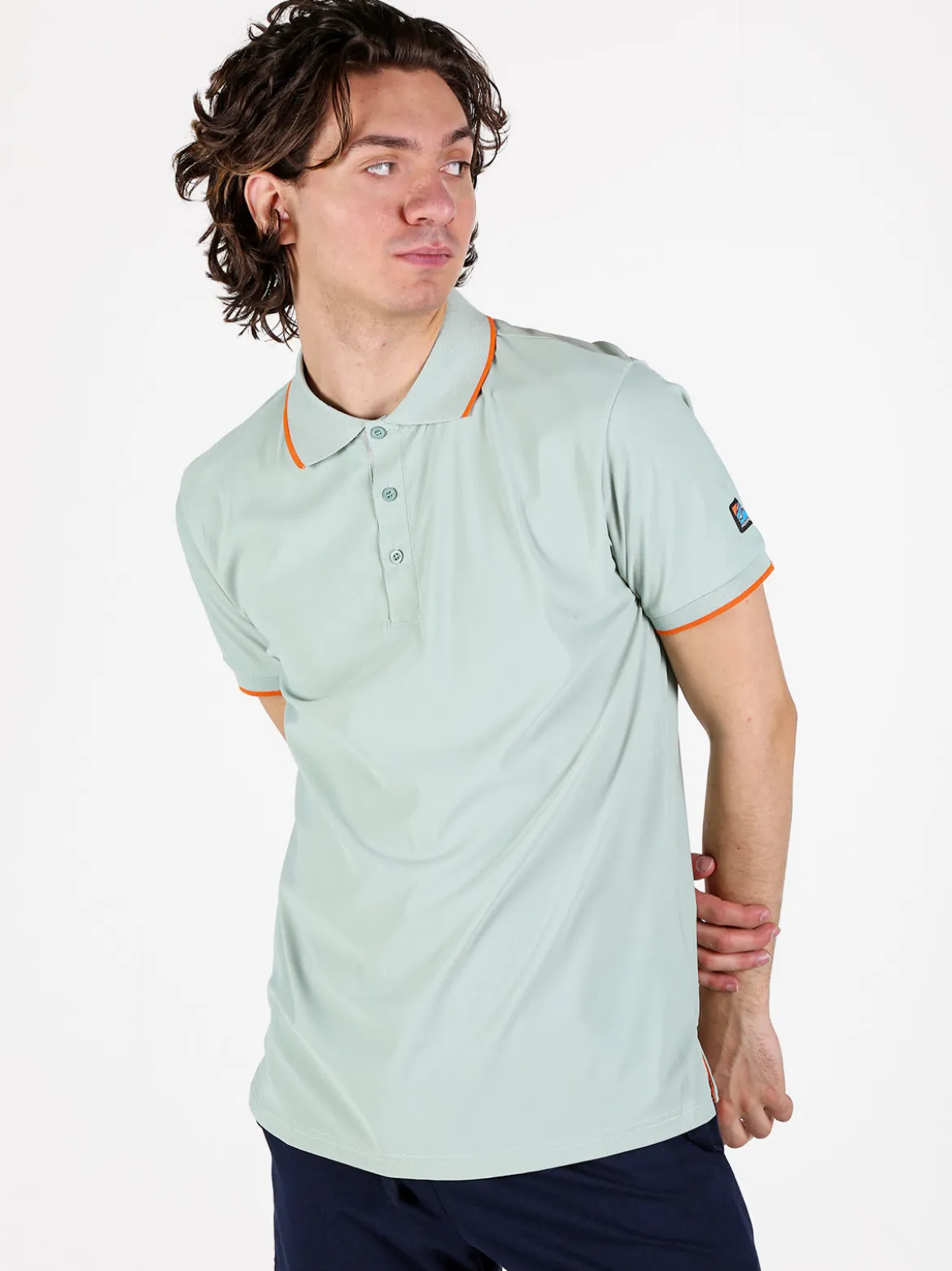 Be Board Polo da uomo a maniche corte in tessuto tecnico piquet