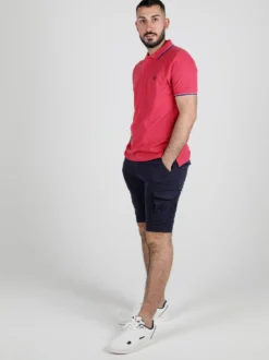 Be Board Polo da uomo in cotone a maniche corte