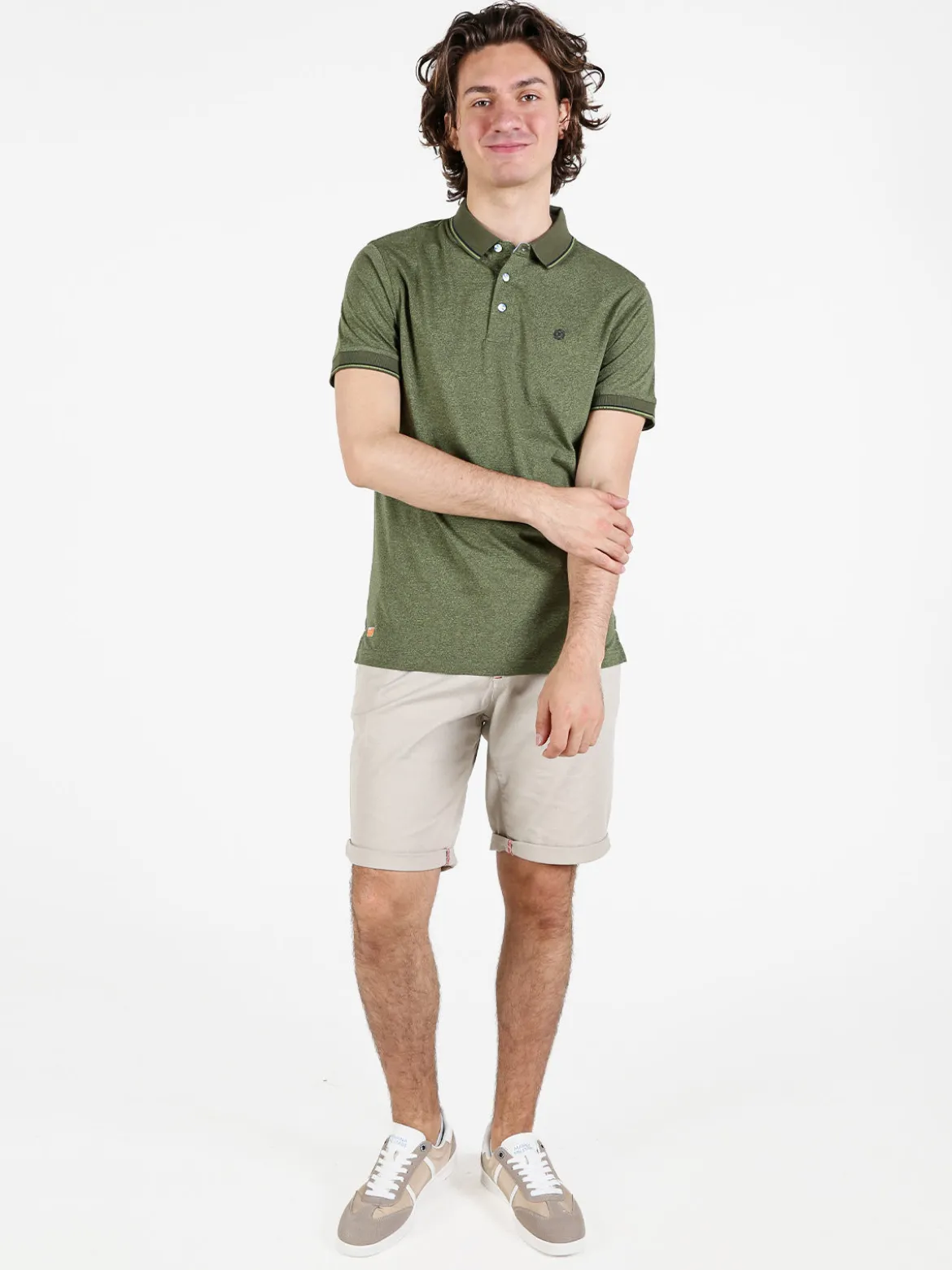 Be Board Polo uomo a maniche corte effetto rigato