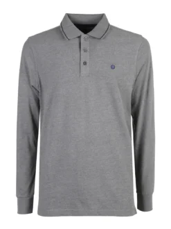 Be Board Polo uomo a maniche lunghe in cotone - grigio scuro