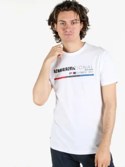 Be Board T-shirt da uomo in cotone con stampa scritta