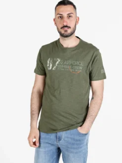 Be Board T-shirt girocollo da uomo in cotone con stampa