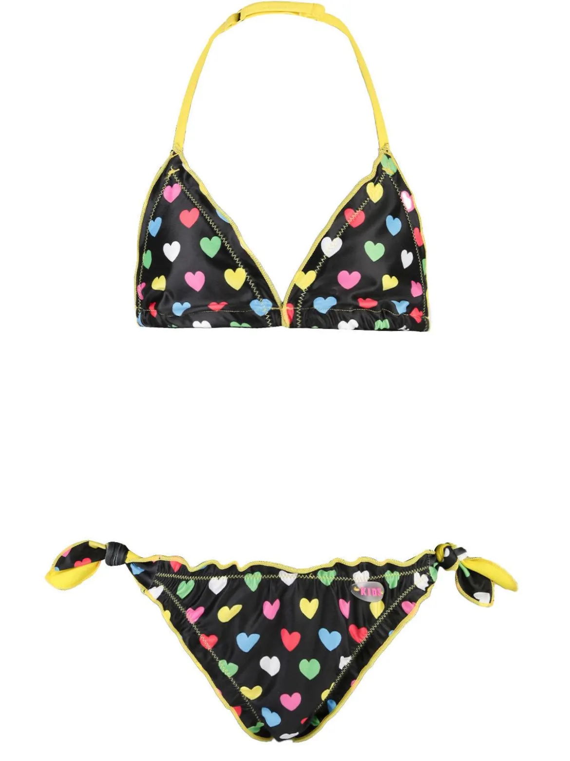Bellissima Bikini bambina triangolo con stampa cuori G605