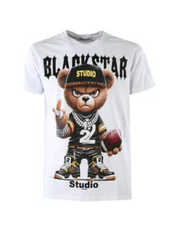 Belman T-shirt da uomo in cotone con stampa - bianco