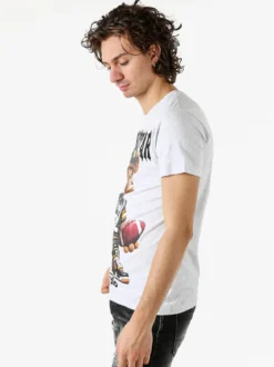 Belman T-shirt da uomo in cotone con stampa - grigio chiaro