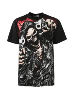 Belman T-shirt da uomo in cotone con stampa - nero
