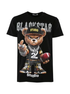 Belman T-shirt da uomo in cotone con stampa - nero