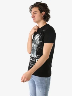 Belman T-shirt da uomo in cotone con stampa - nero