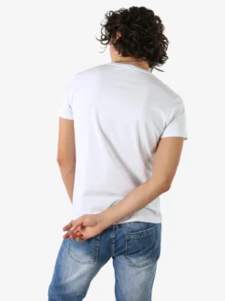 Belman T-shirt da uomo in cotone con stampa orsacchiotto - bianco