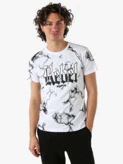 Belman T-shirt da uomo in cotone con stampe - bianco
