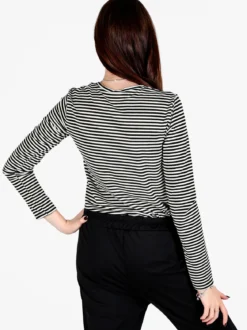 Be Mine T-shirt donna rigata a maniche lunghe