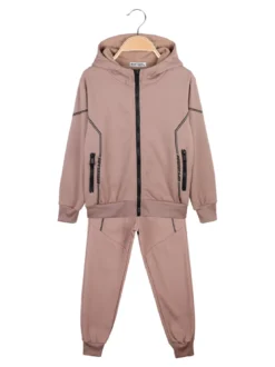 Best Kid'S Completo tuta felpata 2 pezzi da bambino con cappuccio e zip