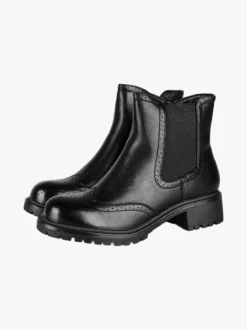 Besty Stivaletti chelsea donna con zip - nero