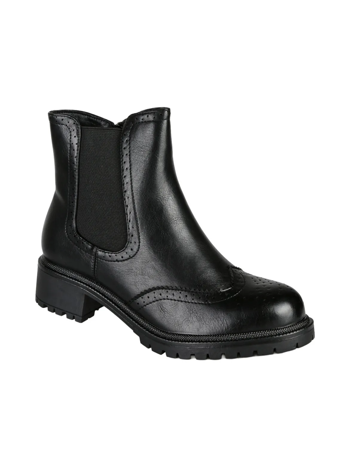 Besty Stivaletti chelsea donna con zip - nero