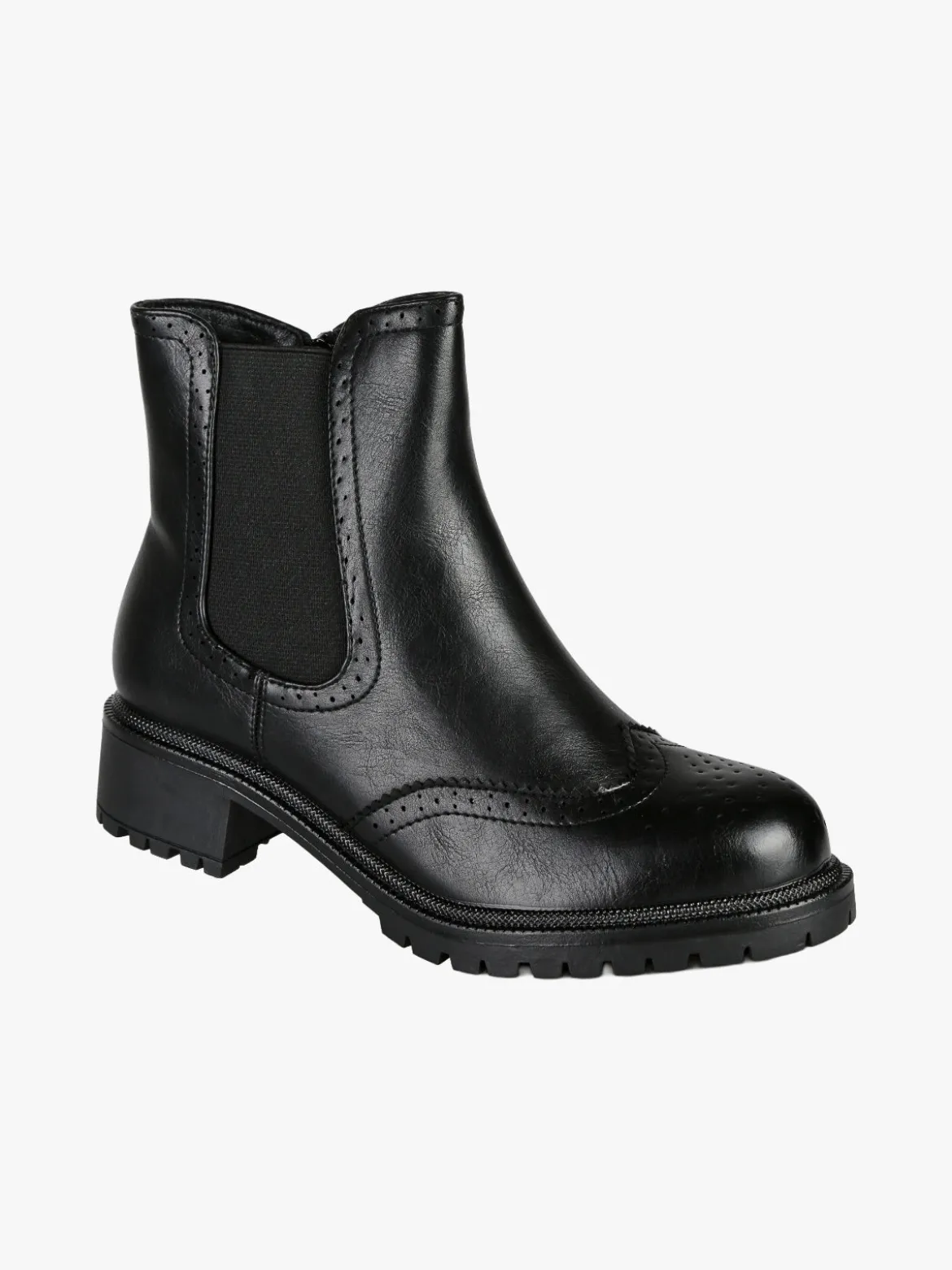 Besty Stivaletti chelsea donna con zip - nero
