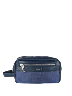 Biagiotti Uomo Beauty case da viaggio per uomo in tessuto e ecopelle - blu scuro