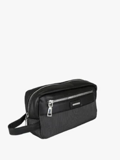 Biagiotti Uomo Beauty case da viaggio per uomo in tessuto e ecopelle - nero