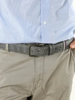 Biagiotti Uomo Cintura da uomo con fodera in pelle - fango