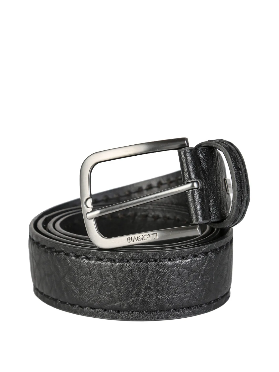 Biagiotti Uomo Cintura da uomo con fodera in pelle - nero