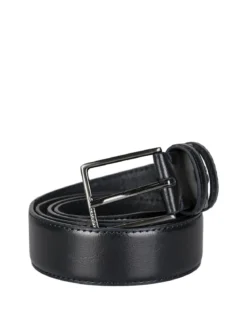 Biagiotti Uomo Cintura da uomo in pelle rivestita - blu scuro