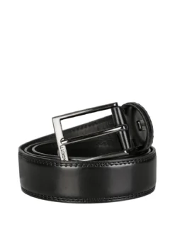 Biagiotti Uomo Cintura da uomo in pelle rivestita - nero