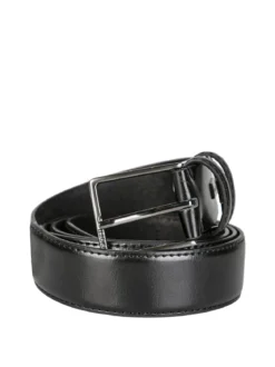Biagiotti Uomo Cintura da uomo in pelle rivestita - nero