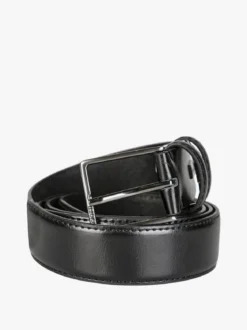 Biagiotti Uomo Cintura da uomo in pelle rivestita - nero