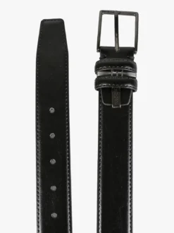 Biagiotti Uomo Cintura da uomo in pelle rivestita - nero