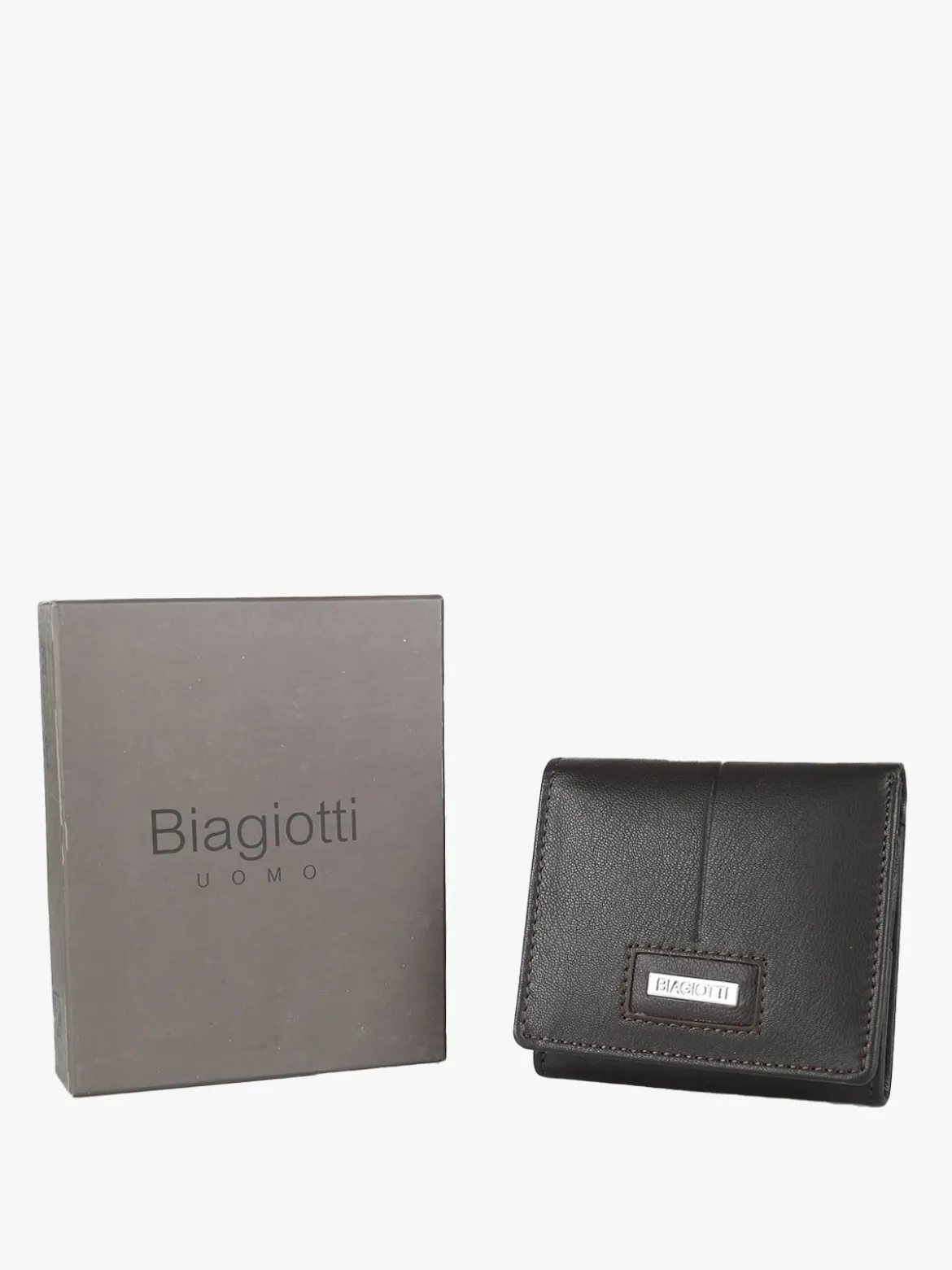 Biagiotti Uomo Mini portafoglio in pelle da uomo - moro