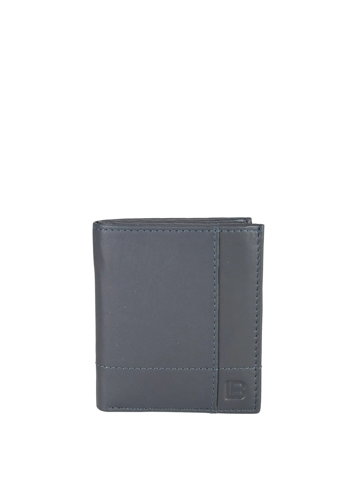 Biagiotti Uomo Mini portafoglio verticale in pelle da uomo - blu scuro