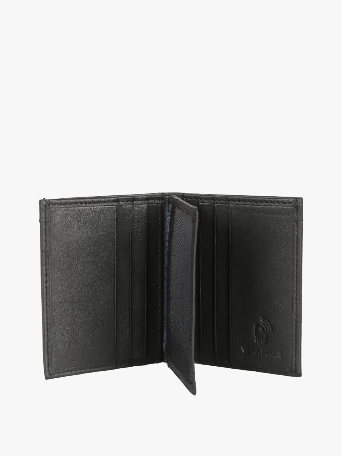 Biagiotti Uomo Mini portafoglio verticale in pelle da uomo - nero