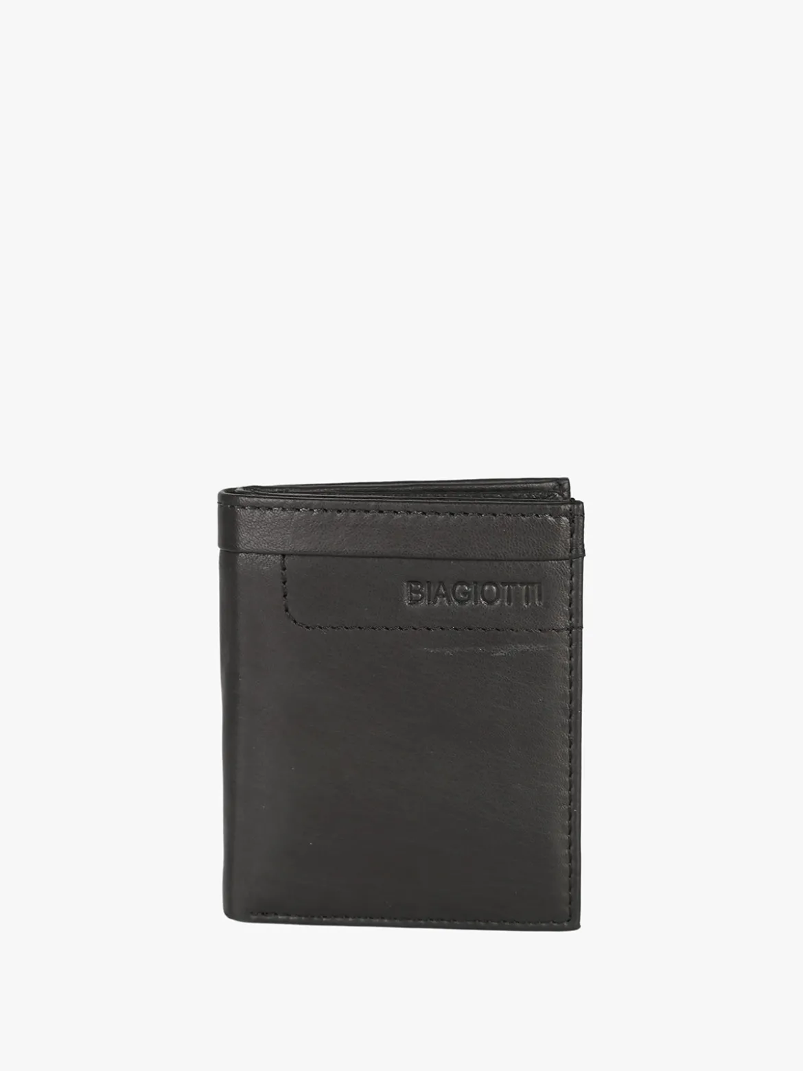 Biagiotti Uomo Mini portafoglio verticale in pelle da uomo - nero
