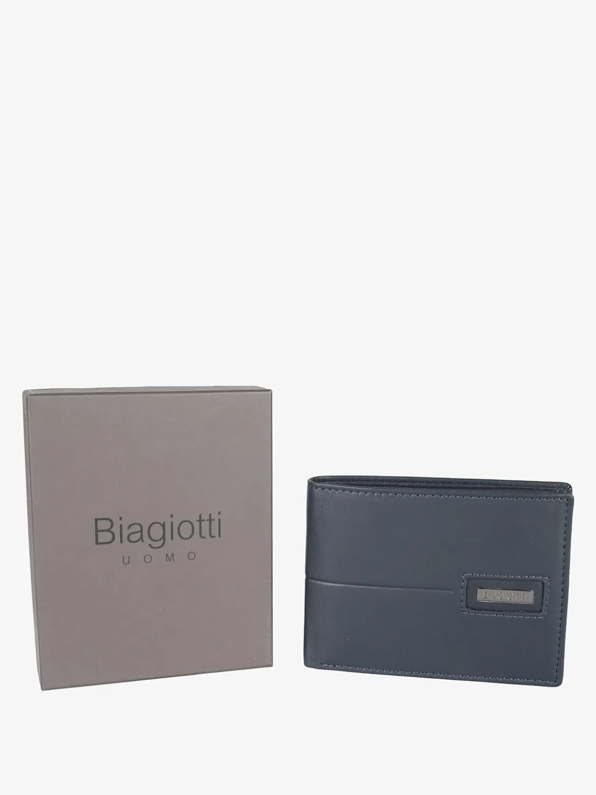 Biagiotti Uomo Portafoglio in pelle da uomo - blu scuro