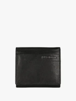 Biagiotti Uomo Portafoglio in pelle da uomo con bottone - nero