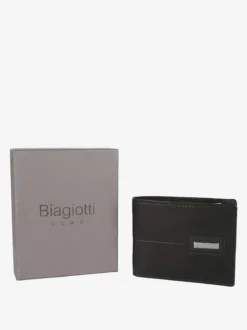 Biagiotti Uomo Portafoglio in pelle da uomo mini - nero