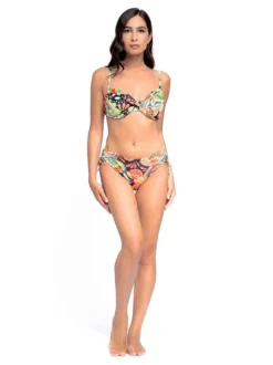 Bikini 4 You Bikini donna floreale con ferretto e slip vita alta COPPA C