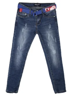 Bimbo Style Jeans strappati con cintura
