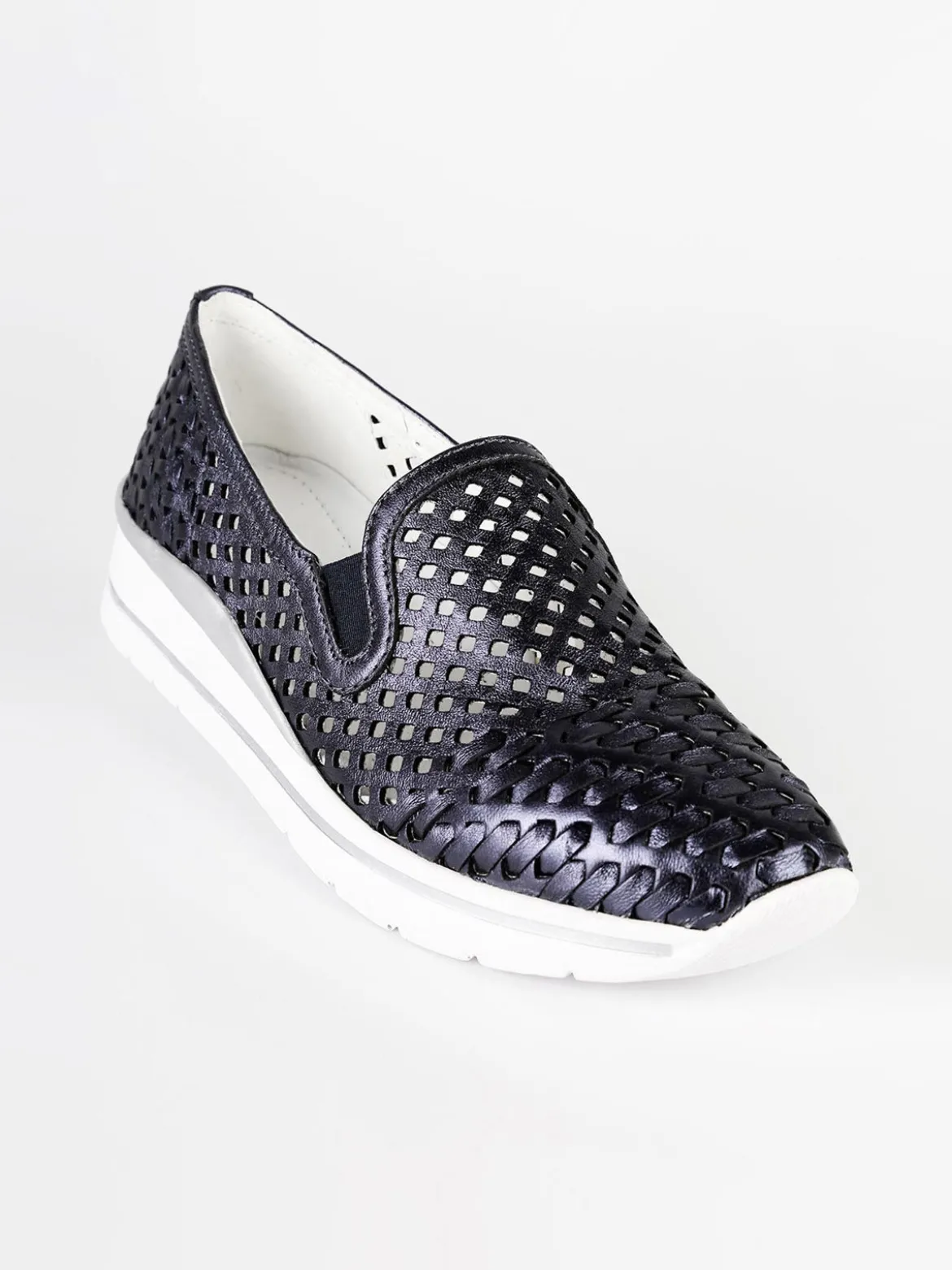 Bluerose Sneakers donna slip on in pelle
