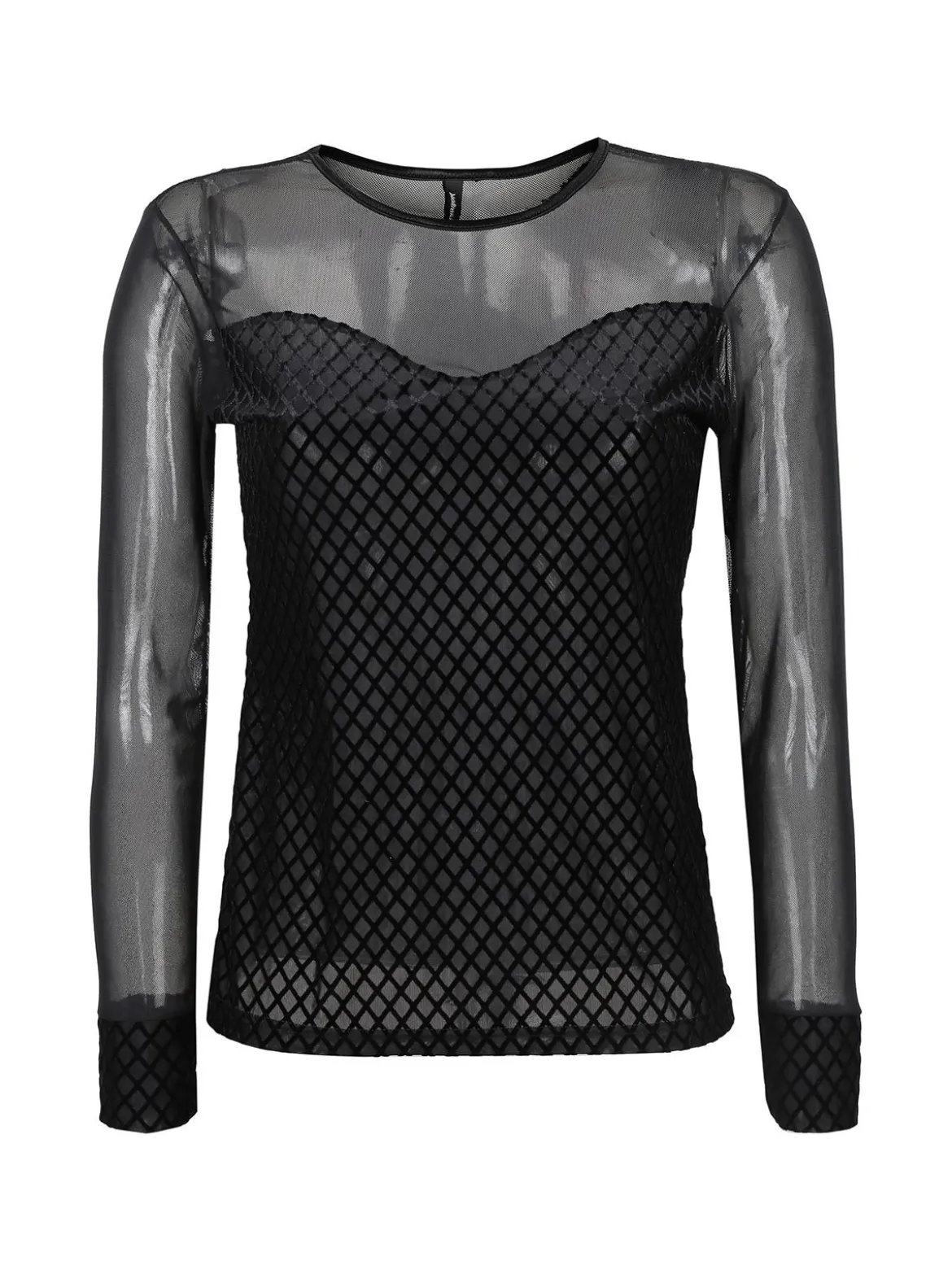 Bluoltremare Maglia in tulle e velluto