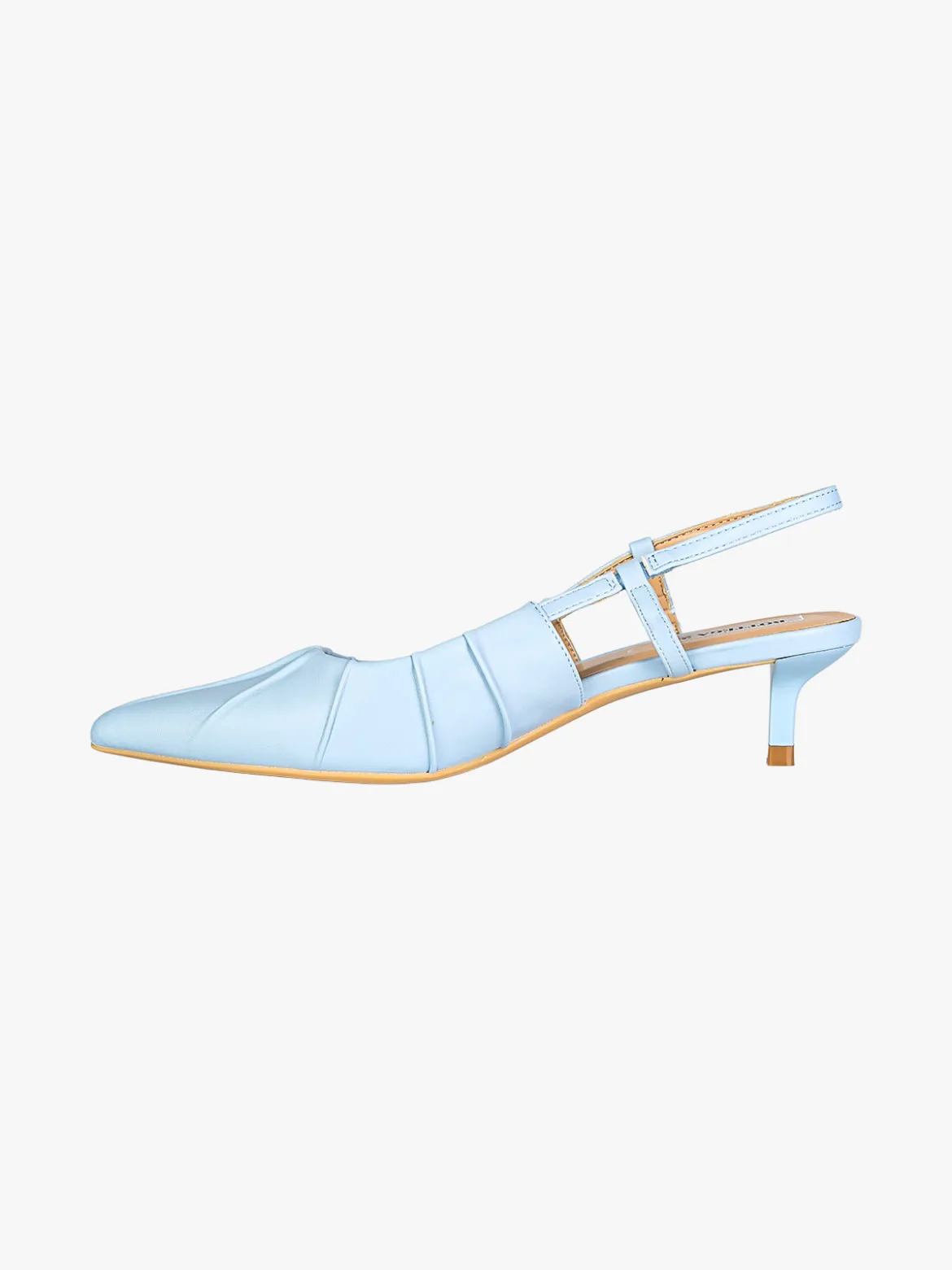 Bottega22 Slingback donna a punta con tacco a rocchetto - azzurro