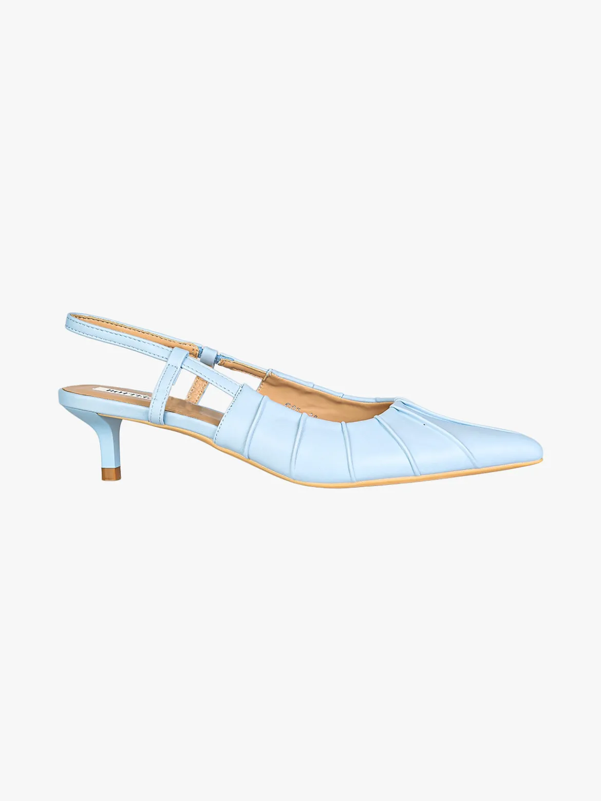 Bottega22 Slingback donna a punta con tacco a rocchetto - azzurro