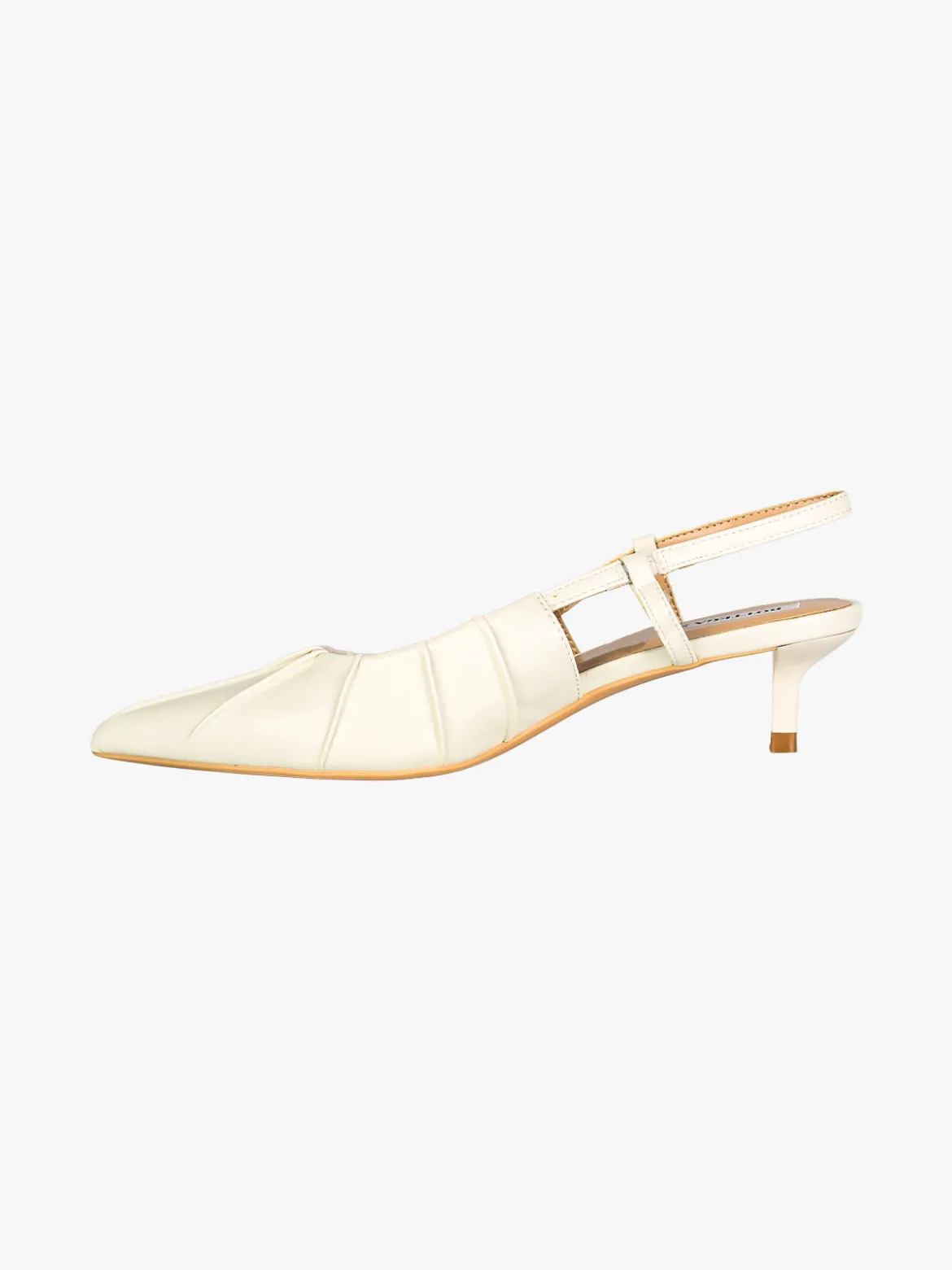 Bottega22 Slingback donna a punta con tacco a rocchetto - bianco