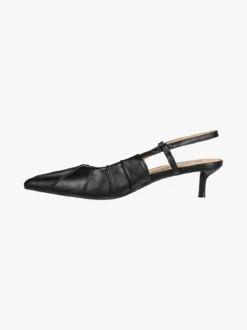 Bottega22 Slingback donna a punta con tacco a rocchetto - nero